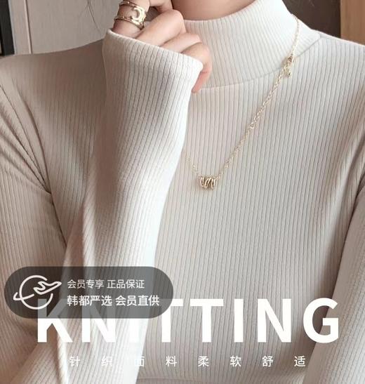 秋冬爆款【纯色半高领针织衫】 秋冬内搭打底衫  百搭修身毛衣  百搭色系 商品图0