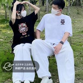 230g重磅棉 情侣纯棉印花T恤 舒适透气、柔软亲肤、多色可选FS-39