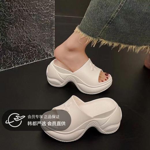【显腿长❗️百搭高跟拖鞋】亲肤透气，久穿不累！厚底EVA拖鞋女外穿一字拖女居家凉拖鞋凉拖女沙滩鞋 商品图0