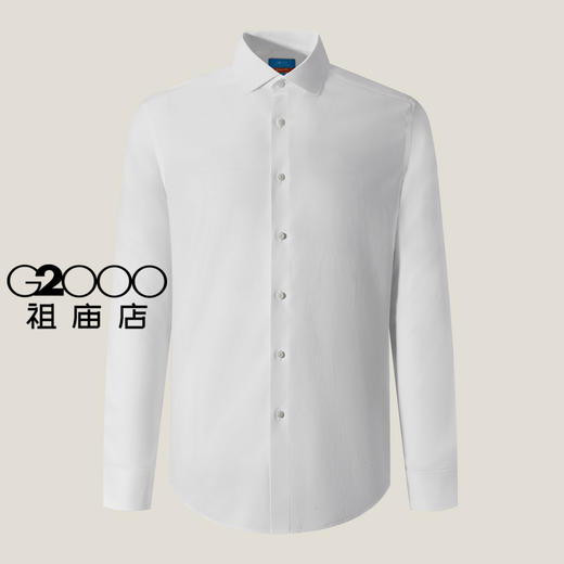 G2000男装SS25商场款【免烫防皱/棉质桑蚕丝】人字纹长袖衬衫51121642 商品图9