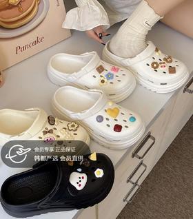  速抢！49.9元/2双 | 懒人一脚蹬厚底洞洞鞋，透气舒适，巨好穿~