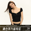 Ariseism 美式复古黑色短款短袖T恤女2025夏季新款辣妹修身上衣 商品缩略图0
