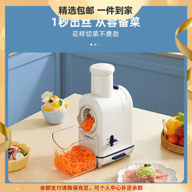 蓝宝小火车电动切菜机多功能厨房家用滚筒刨丝器土豆丝切丝切片机 心选到家