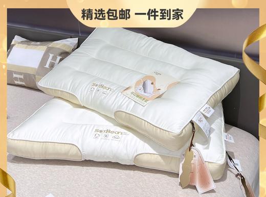 可以睡的“豆浆”SPA本草荟豆浆美肌枕芯高颜值立体边撞色软枕头 心选到家 商品图0