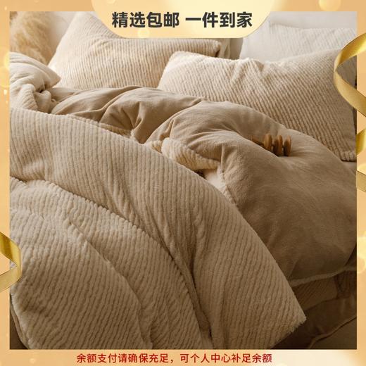 现代风欧貂云绒保暖被套床品抗静电加厚牛奶绒四件套家纺 心选到家 商品图0