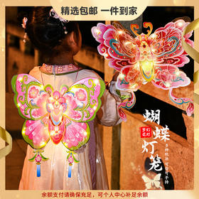 【梦幻蝴蝶灯，欢度佳节~】中秋节手工灯笼 古风diy材料包 儿童手提自制花灯 发光装饰蝴蝶灯-QB