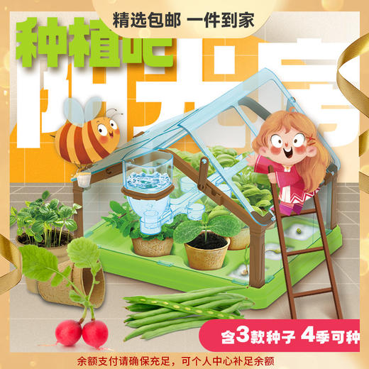 【精选包邮】 儿童植物观察窗种子盒 种植阳光房玩具 商品图0