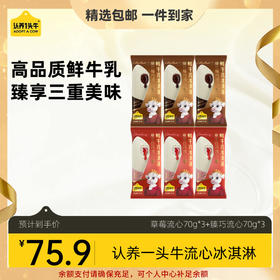 【团长专属福利-新品上新】【流心系列】认养一头牛冰淇淋70克/支