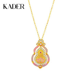 卡蒂罗/KADER 发财葫芦项链  新中式国潮福禄双全平安喜乐招财纳福吉祥如意可调节锁骨链 精致轻奢百搭显白