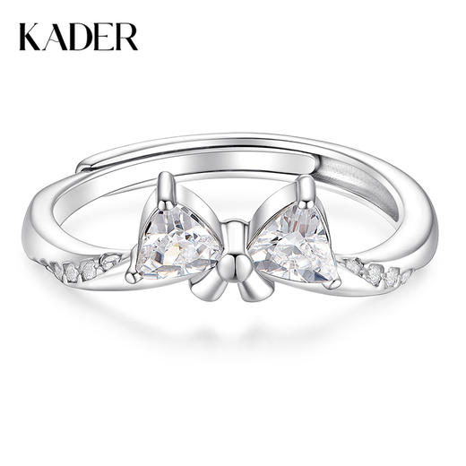 卡蒂罗/KADER  流光结女戒 在逃公主轻奢镶嵌大颗闪锆时候开口可调节单戒 钟爱久久恋爱频率氛围感配饰 商品图0