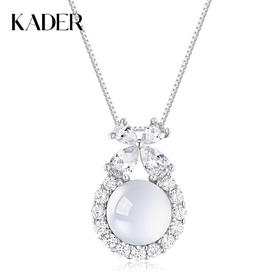 卡蒂罗/KADER 在逃公主祝福四叶草项链 新中式国潮甜美可爱古典气质可调节锁骨链 甜心蝴蝶结满镶闪钻#好运