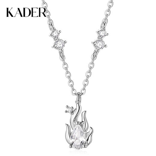 卡蒂罗/KADER 小炭火项链  轻奢原创设计小众冷淡ins风可调节锁骨链 璀璨焰火闪耀吸睛热烈灿烂拼接链 商品图0