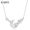 卡蒂罗KADER 幻梦心月系列 星月童话项链 满钻镶嵌月亮闪耀爱心星月锁骨链 甜美简约大方 小众轻奢ins设计约会穿搭配饰 925银 项链 女款 商品缩略图0