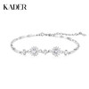 卡蒂罗/KADER 一路生光手链 璀璨繁花满镶宝石闪钻吸睛可调节银链 浪漫温柔雪绒花闪耀星点配饰 925银 商品缩略图0