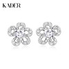 卡蒂罗/KADER 花花日记耳钉 可爱小花清新甜美满镶锆石闪耀五瓣花设计养耳洞耳饰 约会穿搭简约配饰 925银 商品缩略图0