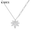 卡蒂罗/KADER 【枫】一叶知秋项链 枫叶的思念满镶锆石璀璨闪耀可调节锁骨链 时尚浪漫爱意传达吊坠 商品缩略图0
