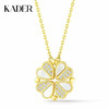 卡蒂罗/KADER 祈运四叶草项链 心动幸运草纯银镶嵌闪锆通勤百搭小众设计可拆爱心锁骨链 贝壳心形链一款两戴#好运 商品缩略图0
