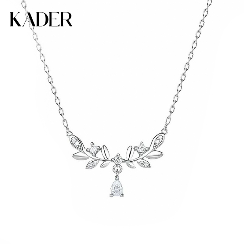 【999足银|女神】 卡蒂罗KADER 穗穗平安月桂女神项链 简约大方精致优雅温柔百搭新中式锁骨链 小众轻奢礼盒 999银 项链 女款 银色