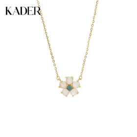 卡蒂罗/KADER 🌺春日桃花项链 桃之夭夭国潮新中式妈妈女友可调节锁骨链 古典轻奢可爱灵动汉服穿搭配饰