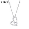 卡蒂罗/KADER 心间微光项链 满钻镶嵌大颗锆石闪耀爱心百搭锁骨链 璀璨吸睛优雅温柔小众设计吊坠 925银 商品缩略图0