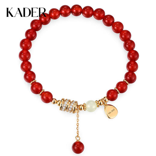 KADER卡蒂罗 平安喜乐系列 招财蛇 新中式 国潮小蛮腰转运输手饰 玛瑙手串女款 本命年礼物 商品图0