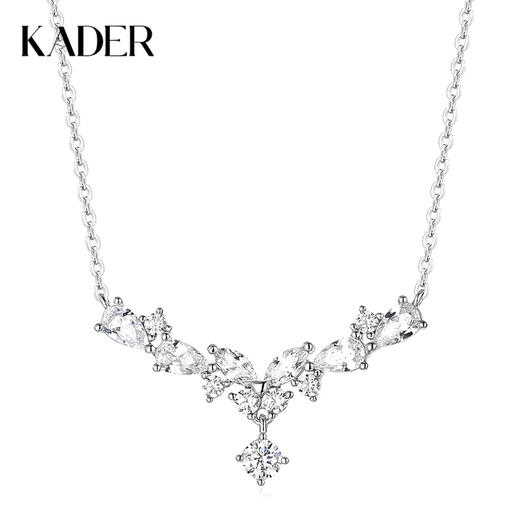 卡蒂罗/KADER 月桂蝴蝶项链 闪闪蝶舞紫藤花开在逃公主轻奢小众简约高级感设计拼接链 百搭闪耀 商品图0