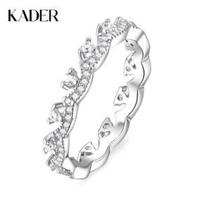 卡蒂罗/KADER 甜美小皇冠戒指 时尚简约高级感氛围个性叠戴戒  甜蜜饰爱闪耀吸睛