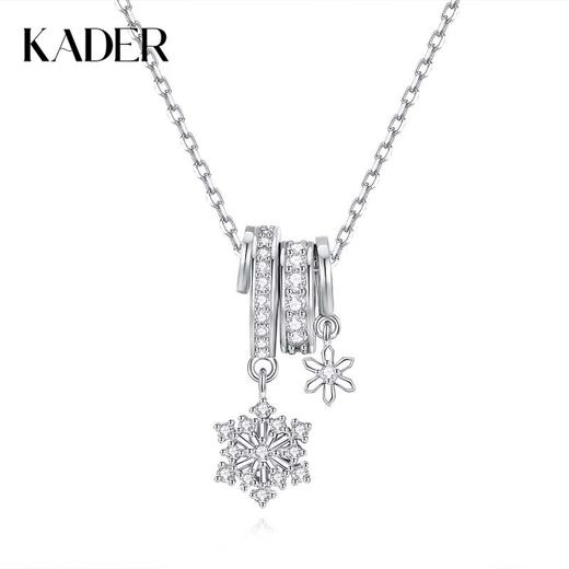 卡蒂罗/KADER 雪花小蛮腰项链 浪漫雪绒花时尚轻奢转运珠小众森系百搭锁骨链 优雅浪漫灵动高级感吊坠 商品图0