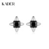 卡蒂罗/KADER 启明星耳钉 璀璨四芒星痞帅气质高街冷淡风纯银耳饰 甜酷个性大颗黑宝石原创设计亚比穿搭 商品缩略图0