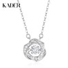 卡蒂罗/KADER 守护誓言项链 浪漫玫瑰造型跳动的心设计可调节锁骨链 简约时尚轻奢百搭闪钻吊坠 925银 商品缩略图0