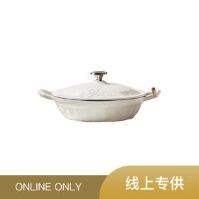 VELOSAN/温仑山 布尼卡星白珐琅锅 27cm 炖盅 炖锅 砂锅 汤锅 铸铁锅 海鲜煲汤锅