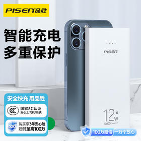 品胜 12W电库10000毫安TS-D324灯显充电宝支持苹果/小米/华为移动电源