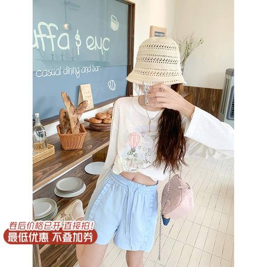 【110元任选2件】最后一波现货！韩系木耳花边休闲宽松短裤 商品图1