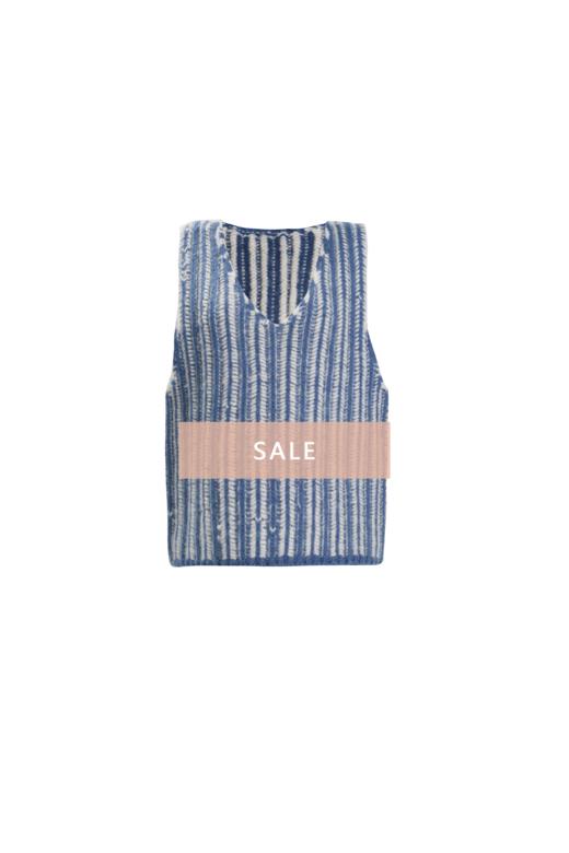 OUTOFLAW 鱼骨条纹廓形厚背心 商品图0