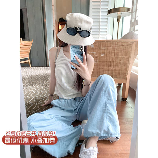 <曾小咸推荐>4.5现货秒杀！微信超特价！美式宽松工装休闲裤 日常159.99 立减70 秒杀89.99！吊带背心秒杀39.99/件！ 商品图3