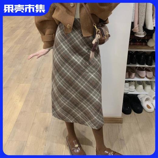 任选2条-20【长裙/半裙 遮肉 显瘦】喵小仟 圣诞新年格子裙 面料挺括扎实 商品图0