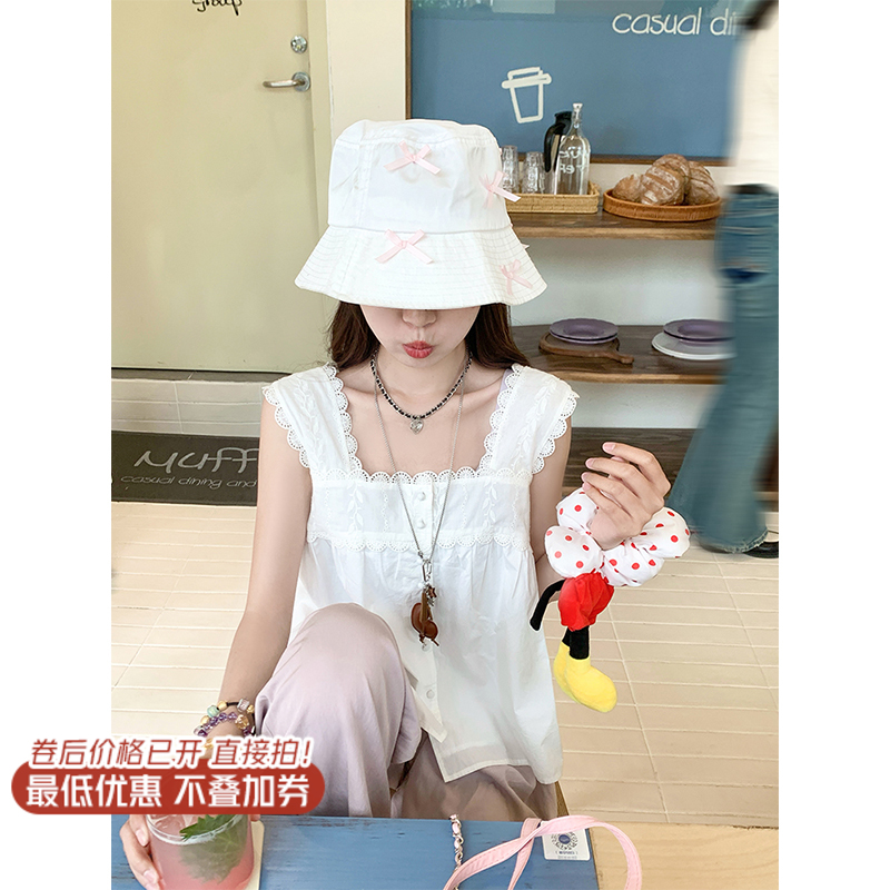 <曾小咸推荐>4.8现货秒杀！微信超特价！蕾丝边方领背心 日常159.99 立减90 秒杀69.99！休闲裤 秒杀79.99！！