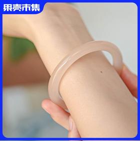 【立享：玛瑙耳钉】BAOGANDI宝梵迪 天然藕粉阿富汗玉手镯（配证书 礼盒包装）