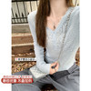<曾小咸推荐>现货秒杀！微信超特价！韩系百搭蕾丝边领口长袖针织衫 日常149.99 立减90 秒杀59.99！ 商品缩略图1
