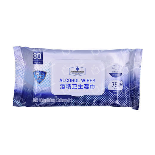 聚便利 X 山姆 Member's Mark 酒精卫生湿巾 1包*80片（180mm*200mm/片） 商品图0