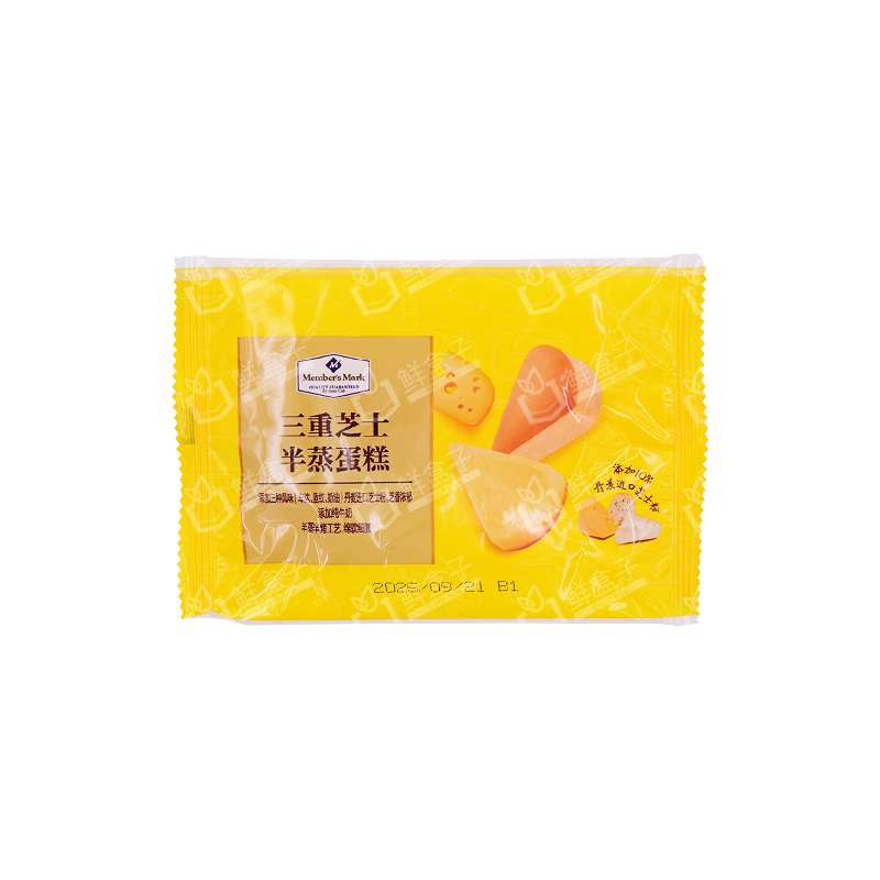 聚便利 X 山姆 Member's Mark 三重芝士半蒸蛋糕 1小包约43g