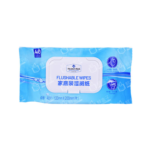 聚便利 X 山姆 Member's Mark 家庭装湿厕纸 1包*40片（133mm*200mm/片） 商品图0