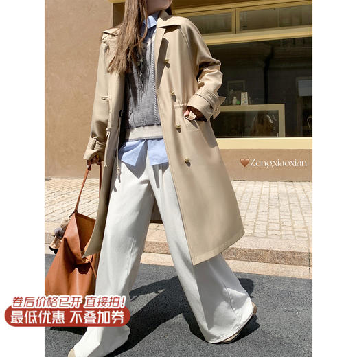 <曾小咸推荐>现货秒杀！微信超特价！收腰短款风衣外套 日常329.99 立减170 秒杀159.99！长款秒杀169.99！白色连衣裙秒杀99.99！ 商品图3