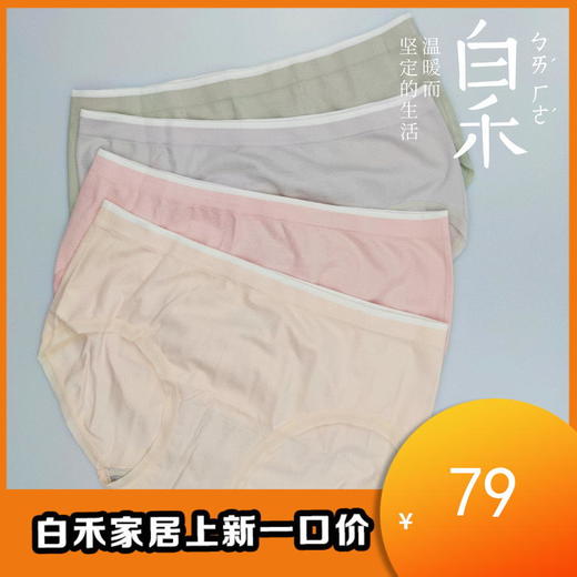 【白禾】_女士蜂巢抗菌速干内裤（4条/包） 商品图0