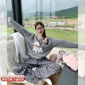 【179元任选2件】最后一波现货！灰色毛衣 灰粉格子裤