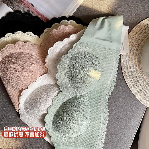 <曾小咸推荐>巨折清仓秒杀，稀有现货24小时发【仅限今日】 【贴身衣物不退不换】抹胸内衣无肩带大胸显小防走光防滑文胸一体隐形美背潮 商品图0