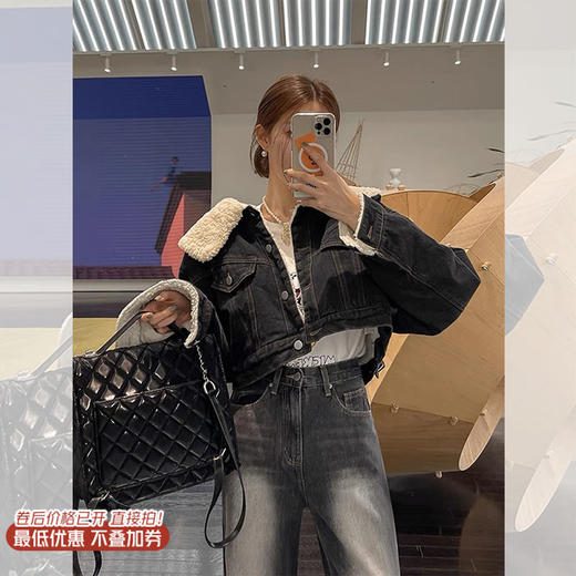 <曾小咸推荐>巨折清仓秒杀，稀有现货24小时发【仅限今日】 羊羔毛牛仔外套 商品图0