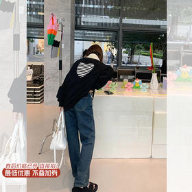 <曾小咸推荐>巨折清仓秒杀，稀有现货24小时发【仅限今日】秋冬宽松韩版设计感小众爱心镂空长袖上衣潮