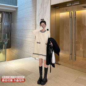 <曾小咸推荐>巨折清仓秒杀，稀有现货24小时发【仅限今日】【12.09上新】【条纹laby系列】3色条纹边连衣裙