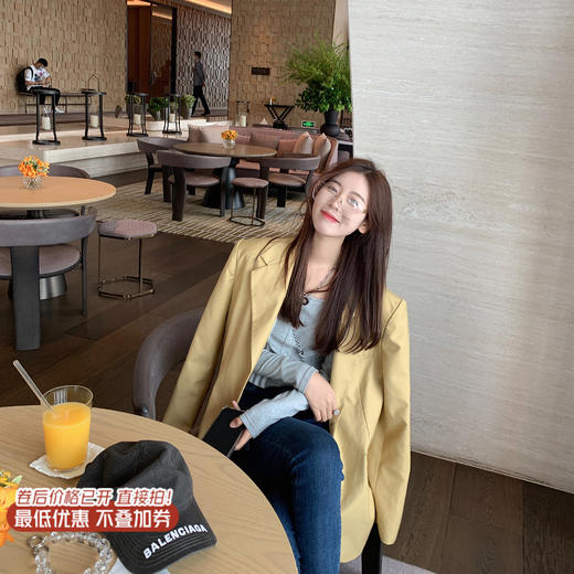【189元任选2件】现货！休闲西装外套韩版宽松显瘦百搭 商品图0